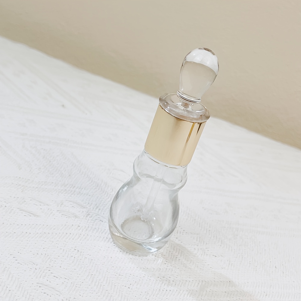 TEMU 2 flacons mini en verre réutilisables de 10 ml pour huiles essentielles - Flacons à pipette à rouleau portables vintage pour parfum et