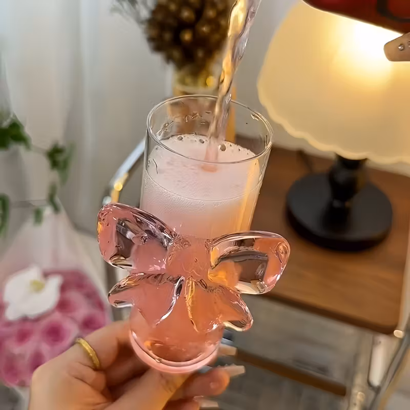 1pc/2pcs pink bow glasses 170ml - shatterproof wine cups for wedding/party, elegant flutes for sparkling wine, & roostertails, perfect gift set 4