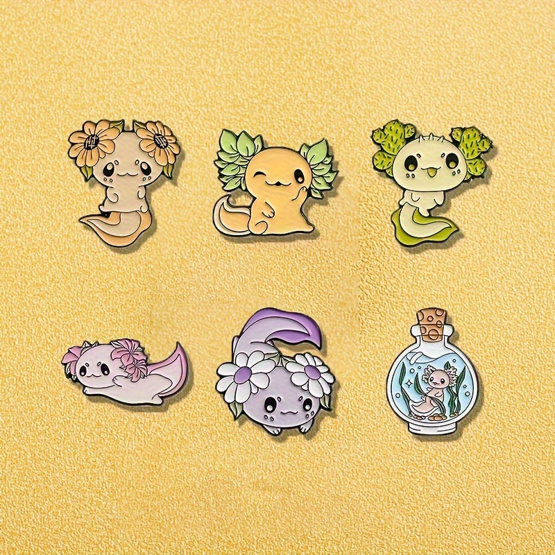 

6 Pcs Cute Enamel Lapel Pins, Alloy Animal Brooches For Backpacks, Clothes, Hats, Gifts