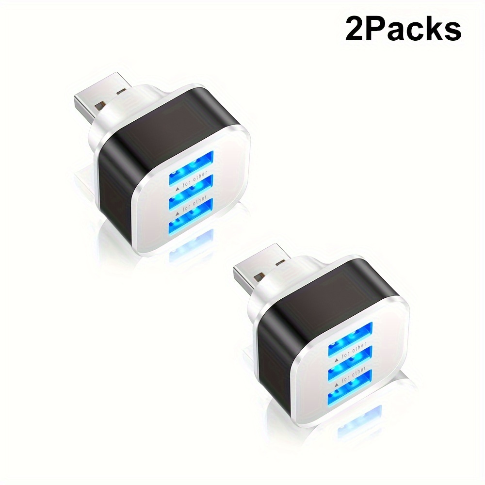 

2-pack 3-port Usb Expander: Compatible With Smartphones, Usb Charging, 36v Max Voltage, Usb Connectors