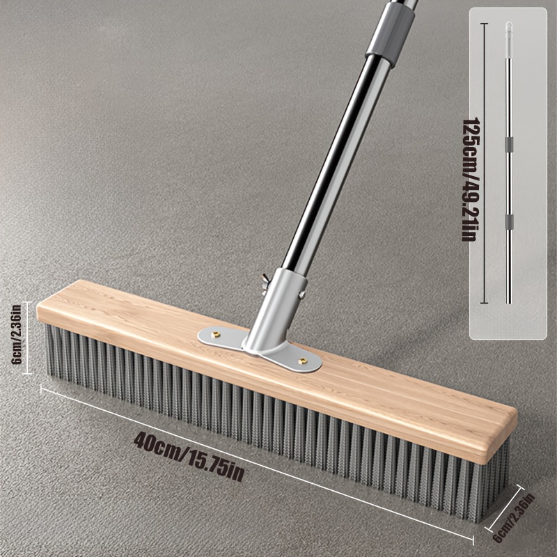 Stainless Steel Wire Floor Brush Set For Removing Moss, Hard Hair, Long Handle Cleaning Brush, Kitchen, Bathroom, Cement Floor, Steel Wire Brush
