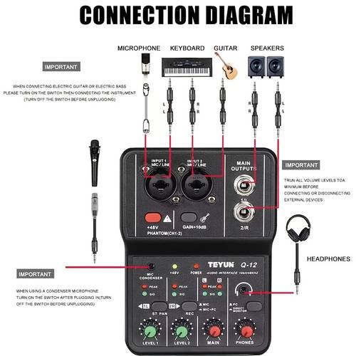 2 channel usb audio interface for pc music recording computer interface audio interface xlr with 3 5mm microphone jack volume control and monitor output usb sound card for recording usb mixer console ultra low latency