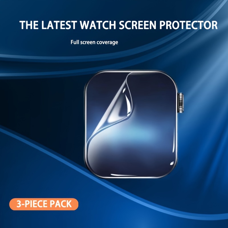 

3pcs Watch Film, Iwatch Protective Film, S8/9ultra Hydrogel Film, Tpu Soft Film, High Screen Film