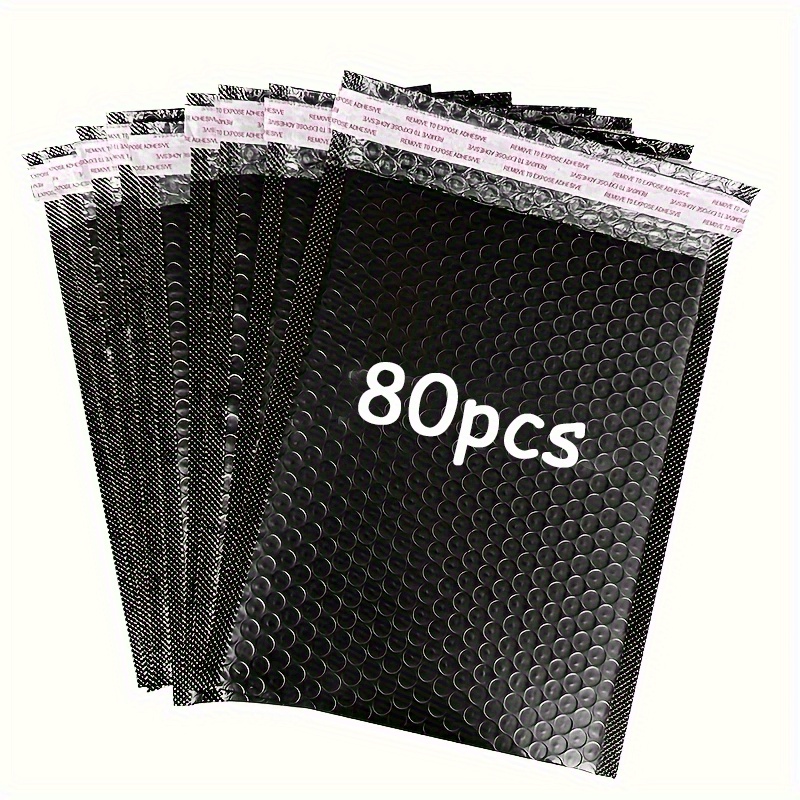 80pcs Black Bubble Bag 4x7 Inches - Bag, Packaging Bag, Envelope Protective Packaging, Self-sealing Polymer-filled Envelope, Suitable For Jewelry, Cosmetics And Electronic Products