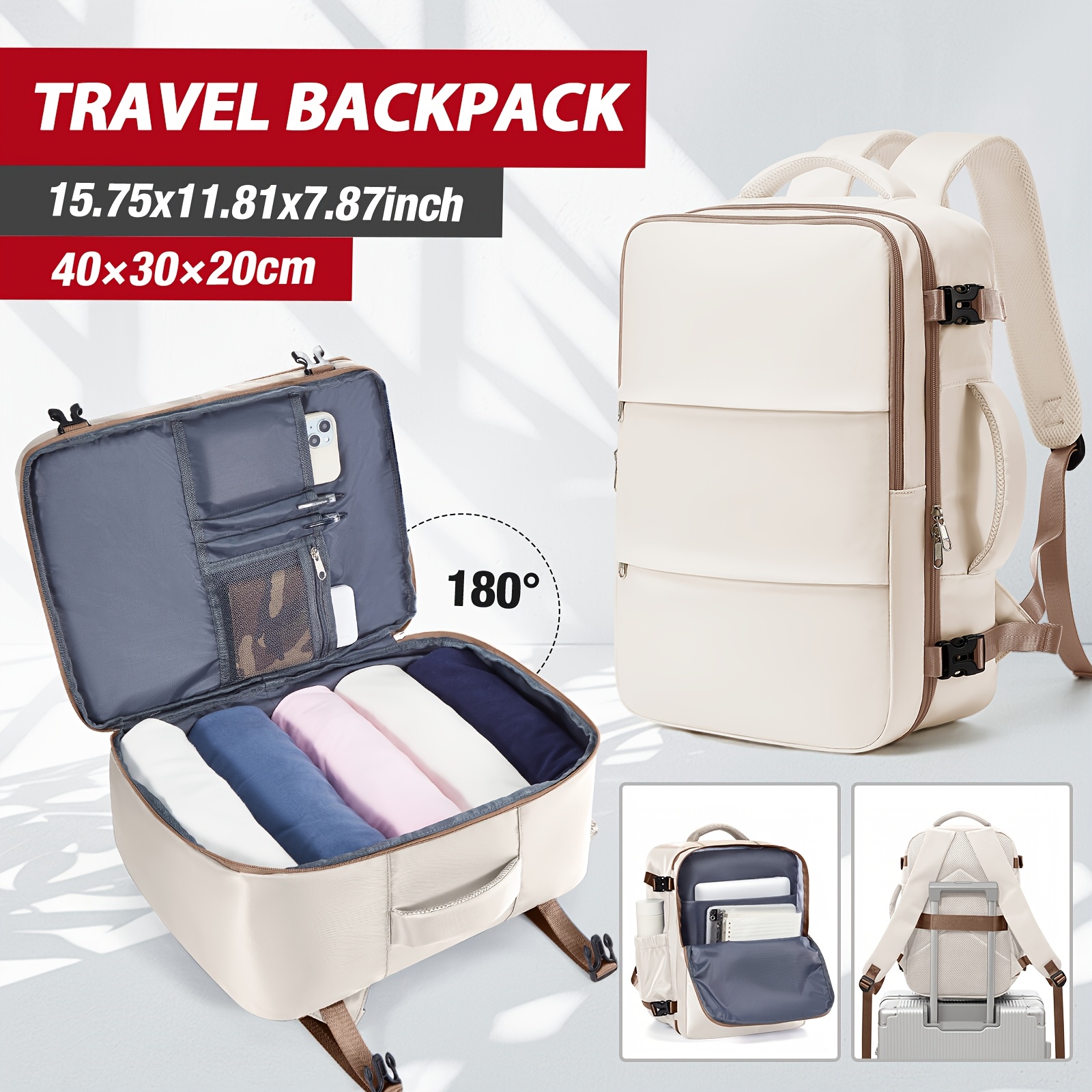 ryanair cabin bags 40x30x20 travel backpack large capacity - Temu