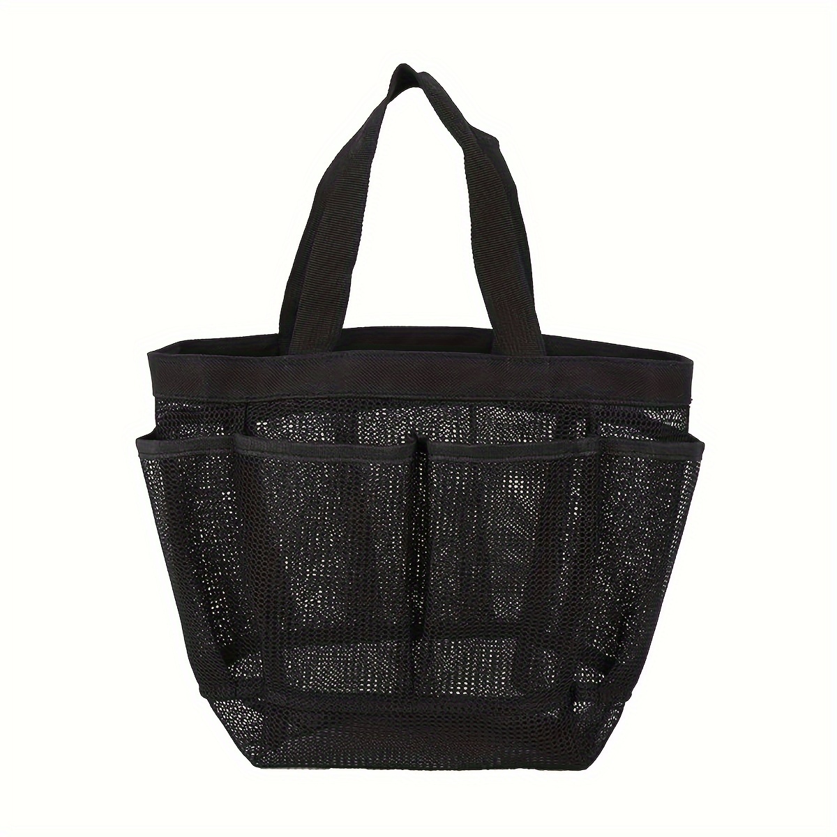 

1pc Portable Mesh Beach Bag, Travel Cosmetic Storage Wash Bag, Portable Mesh Swimming Bathroom Bath Basket, Beach Bag