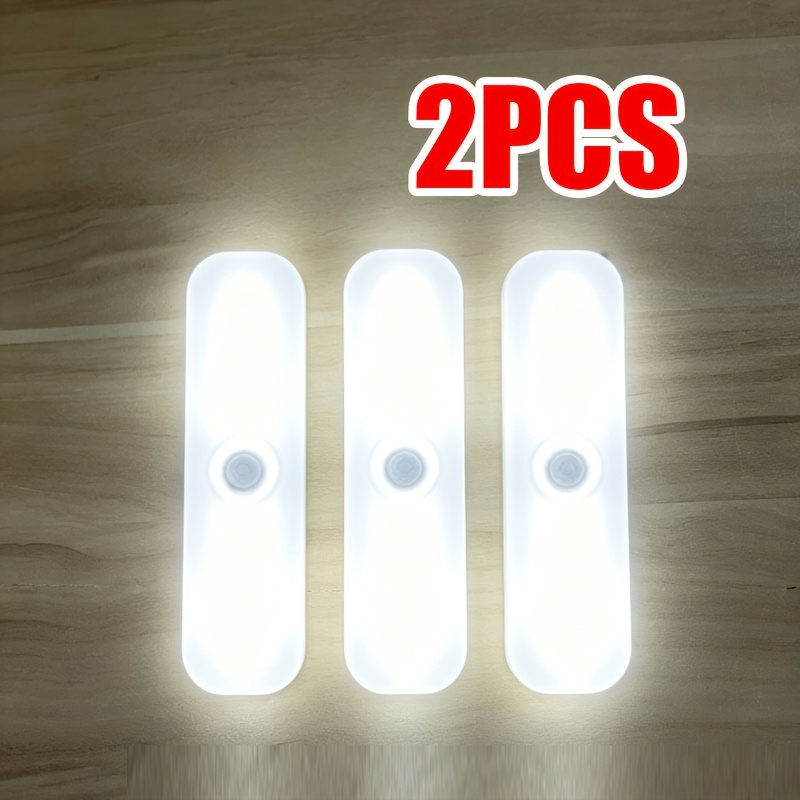 TEMU 2pcs Motion Sensor Light Strips, Magnetic Under-cabinet Lighting, Cool White/warm Light, Suitable For Kitchen, Stairs, Hallway, Closet, Garage,