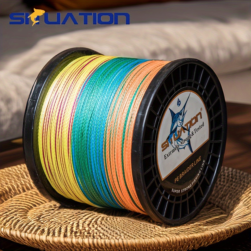 

300m/328yds 500m/546yds Ultra Strong Fishing Line, 4-strand Multi Wire Pe Wear-resistant Braided Wire, 12 25 40 60 80 100 Lb Smooth Long Casting
