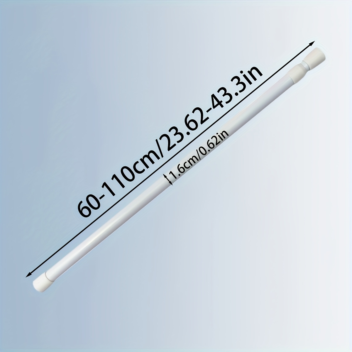 TEMU 1pc, Multifunctional Retractable Rod Without Drilling, , Suitable For Bathroom, Kitchen, Window Sill, Balcony, Living Room, As Door Curtain Rod,