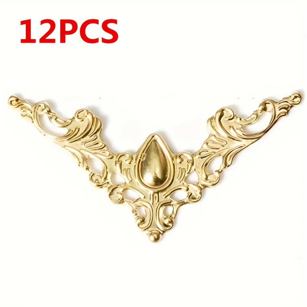 TEMU 12pcs, Tin-plated Corner Crafts, Gift Jewelry Box Accessory Protective Corners, Jewelry Towers