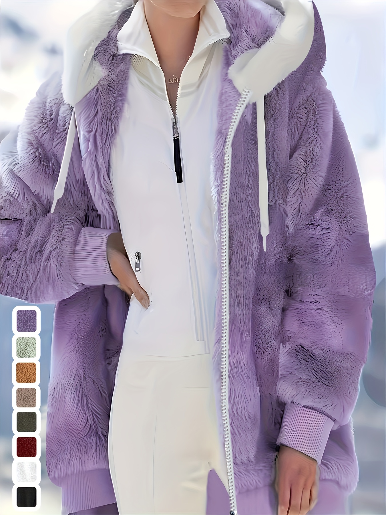 Herlipto☆Faux Fur Hoodie Duffle Coat herlipto Faux Fur Hoodie Duffle Caot（Herlipto Faux Fur