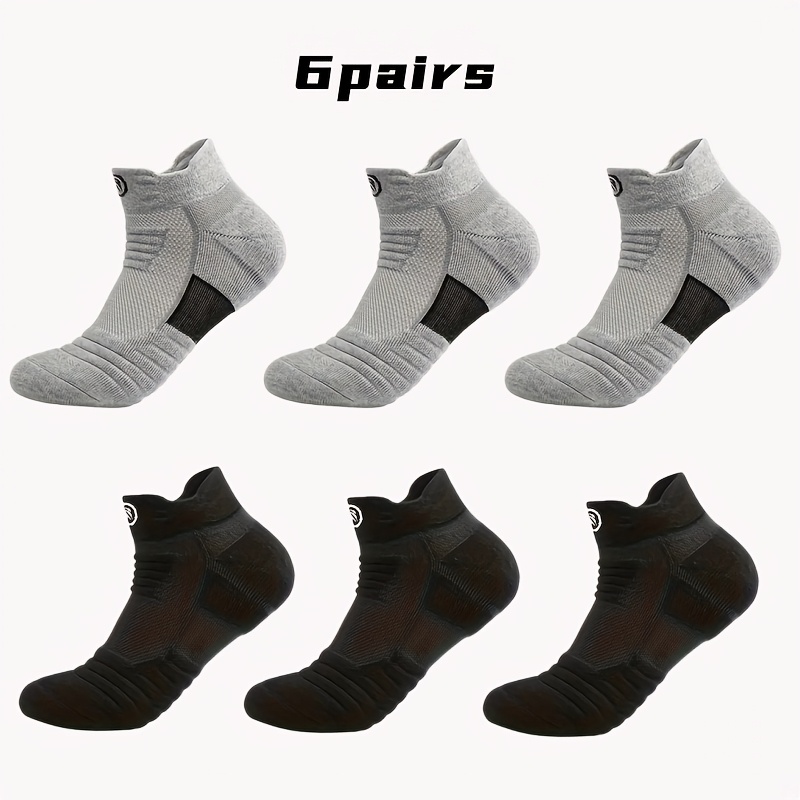 E-shop 6 Paar Unisex Crew-Socken mit Terry-Sohle, Verdickte Lauf- Sportsocken für Outdoor-Wandern Bergsteigen