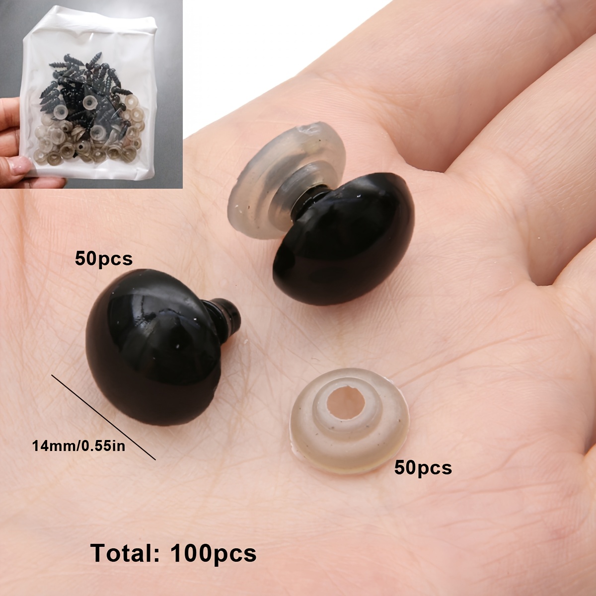 460pcs Assorted Sizes Safe DIY Doll Eyes Kit