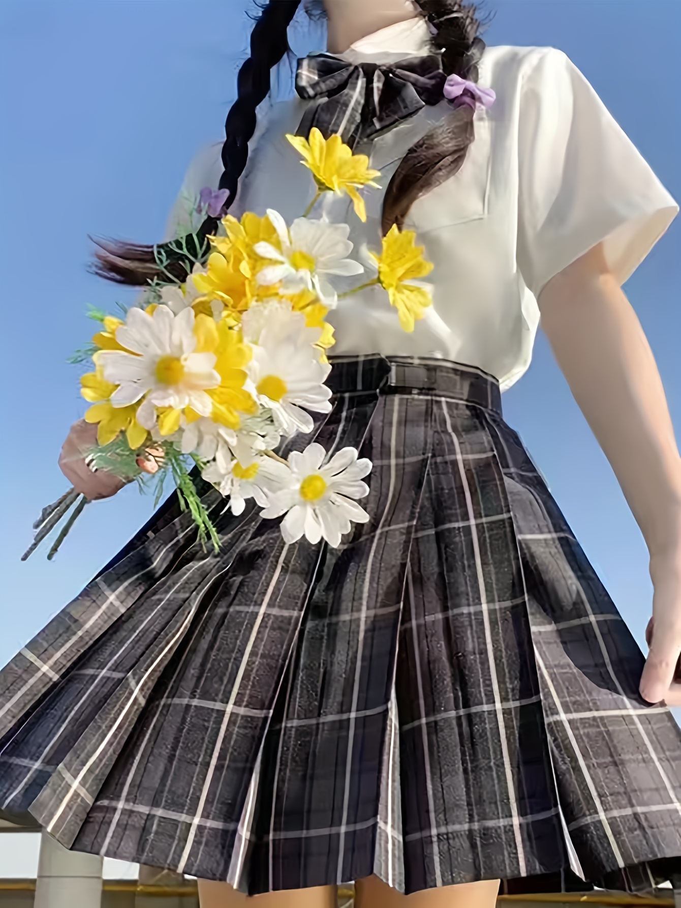 womens japanese uniform skirt cute pleated hem Temu Philippines