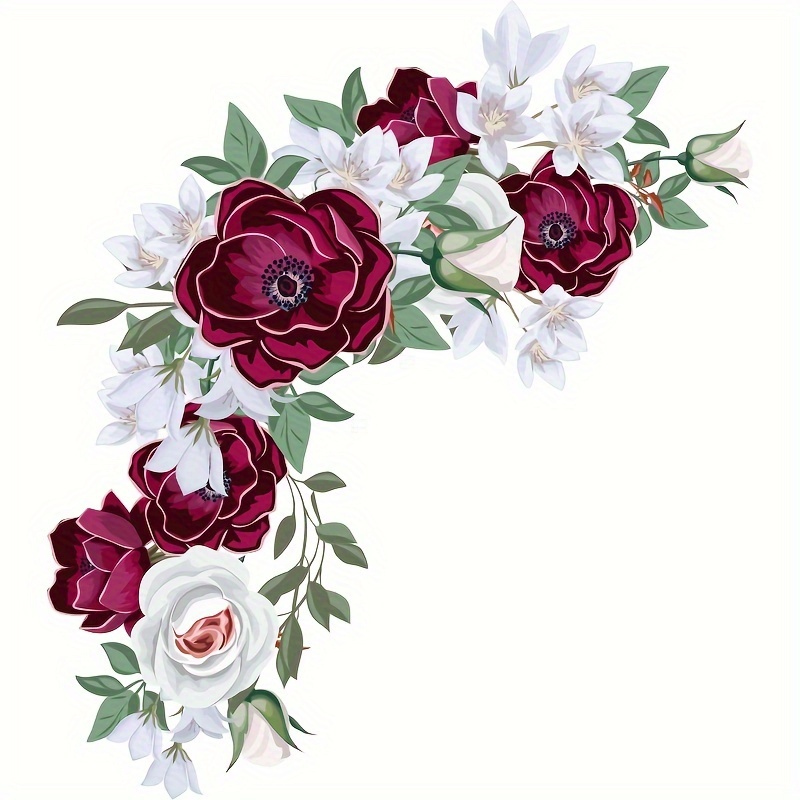 Sticker Rose Abstrait - Autocollant Rose Abstrait