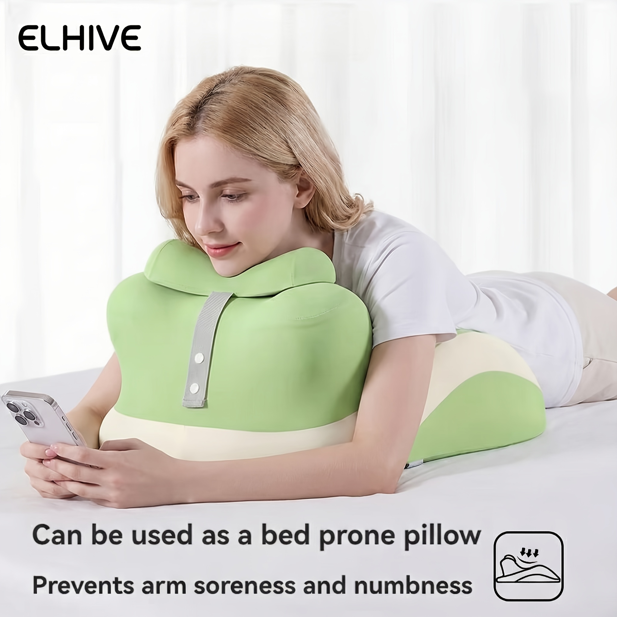 Set of Bed Wedge Pillow And Adjustable Headrest. Ergonomically Designed Incline Cushion for Comfortable Elevated Sleep. Versatile Backrest System for Sitting Up, Reading in Bed, Supporting Stomach Lying, And Elevating Legs