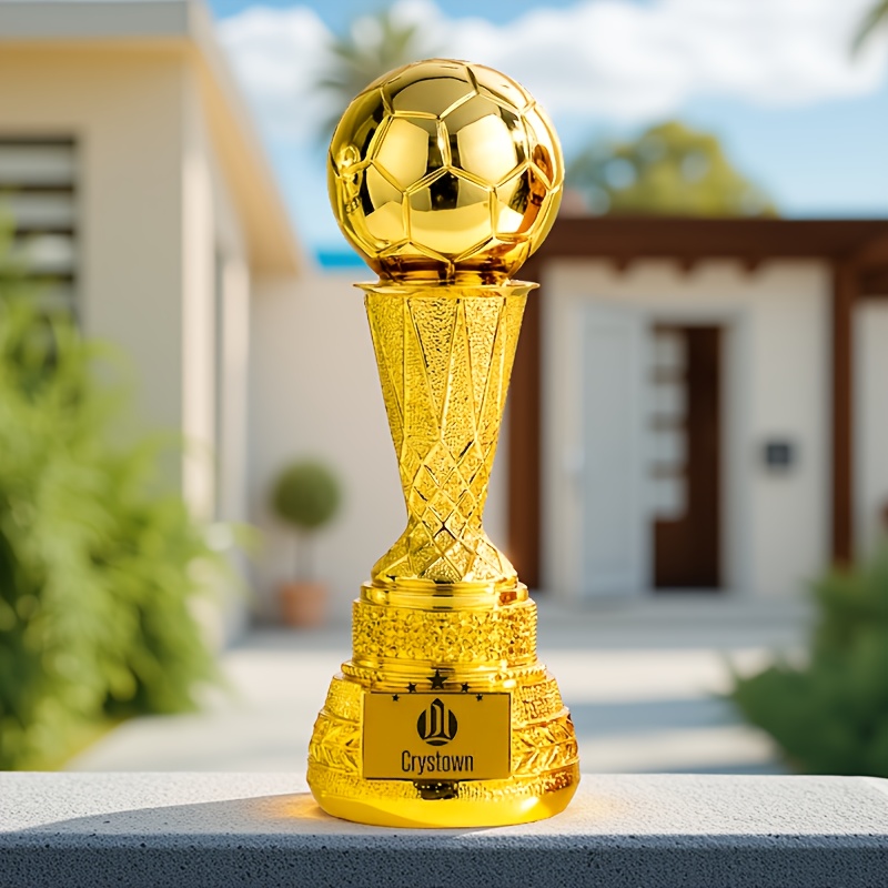 TEMU Trophée personnalisé 1pc Nouveau 15.5 pouces Grand Trophée de cérémonie de de prix de football, 40Cm MVP 1er 2e 3e sportive Trophée Décoration