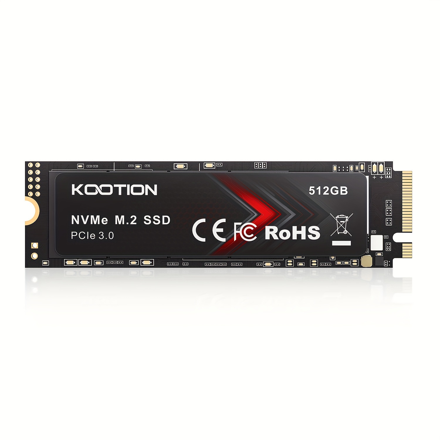 Image of Kootion 512gb 256gb 128gb Pcie 3.0m.2 Internal Solid State Drive Pcle 3.0x4 Ssd Nvme M.2 2280 Internal Ssd Up To 2100mb/s Pcie Gen 3 Less Heat Large Storage M.2 Internal Solid State Hard Drive For Pc