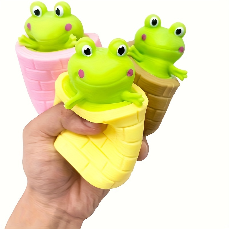 Frog Toad Life-Like Realistic Squishy Stretchable Figure Squeeze Toy  Squeezable