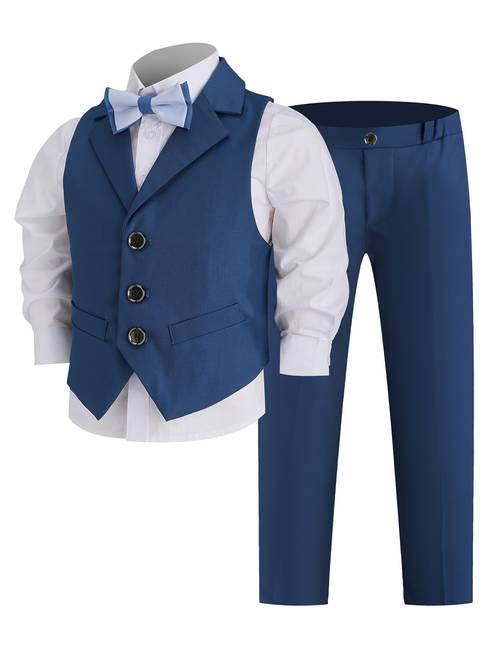 childrens dress set vest pants tie suitable for piano performance wedding birthday banquet formal occasion dress daily dressing vest pants tie