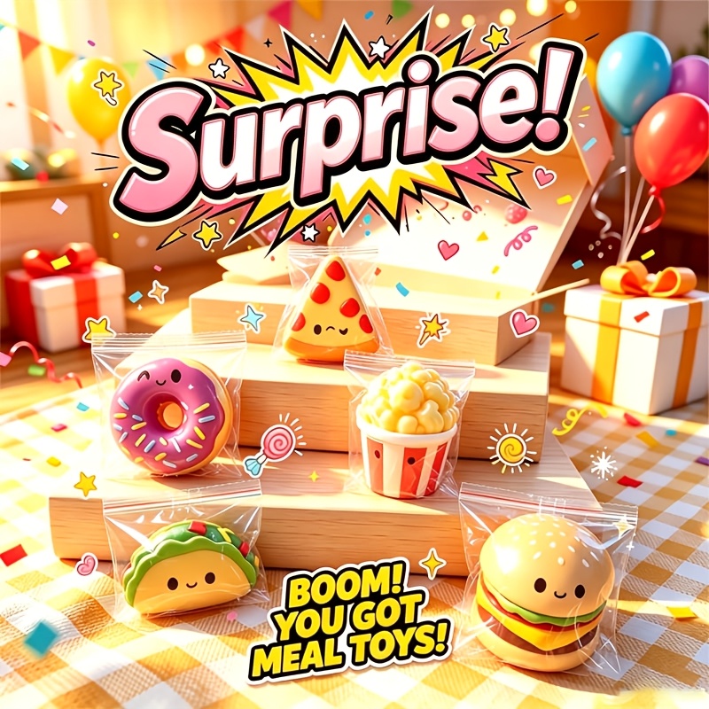 5/10/15pcs Creative Simulation Food Rebound Set