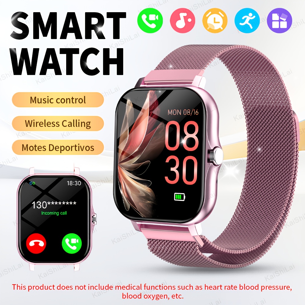 Hot 2024 new best-selling 1.83-inch full screen touch, Men's and Women's sports fashion smartwatch, dial/answer calls, step count, sports mode, distance tracking, call information prompt multifunctional smartwatch, suitable for iPhone and Android smartphones
