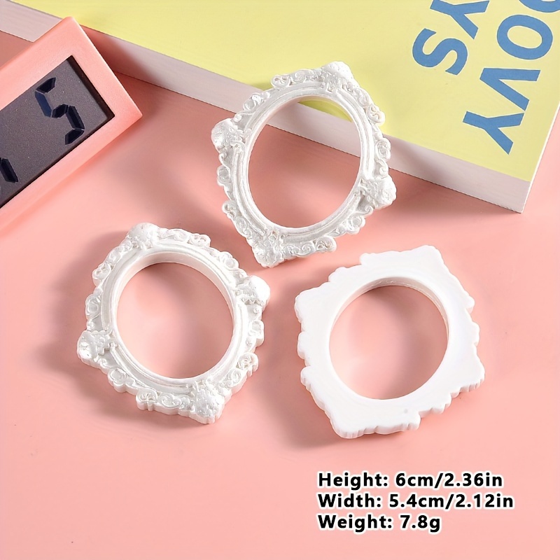 5pcs Mixed Resin Photo Frames Dollhouse Accessories