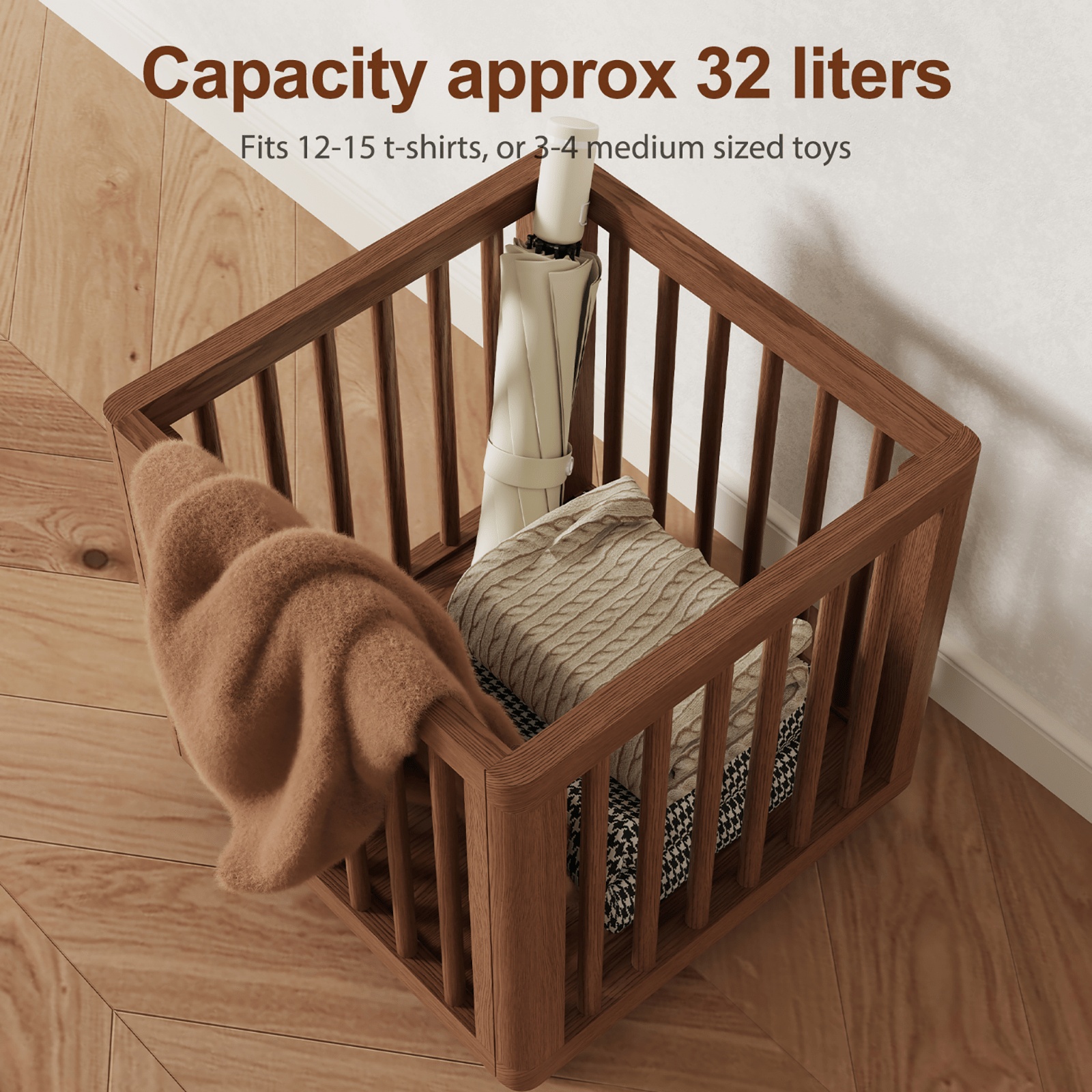 Solid Wood Coat Rack Stand Hanging Clothes Rack with Storage Basket Storage Function Home Decor Free Shipping