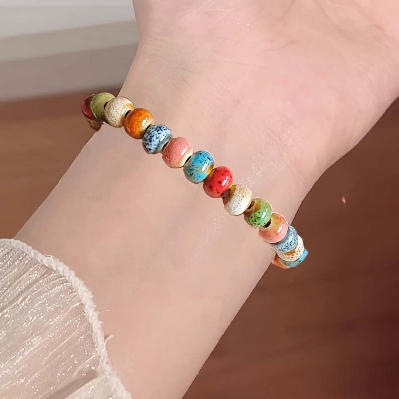 Dopamine Colorful Ceramic Bead Bracelet for Women