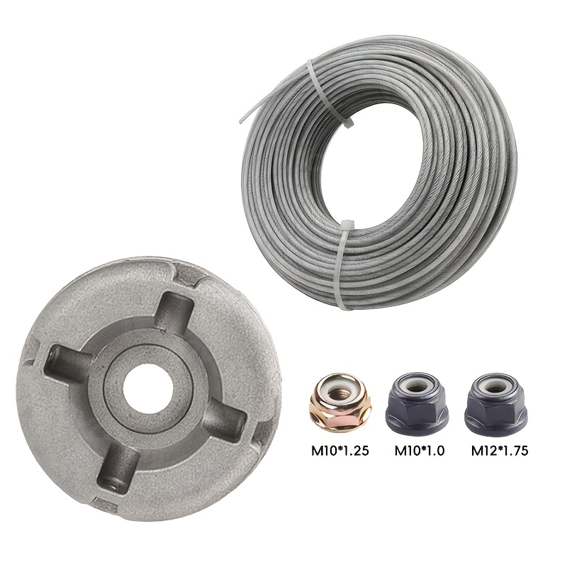 TEMU KIVO Ensemble de 5/7 pièces, Inclut une tête de coupe à disque en aluminium pour coupe-bordure, du fil de coupe et des accessoires . Pièces de