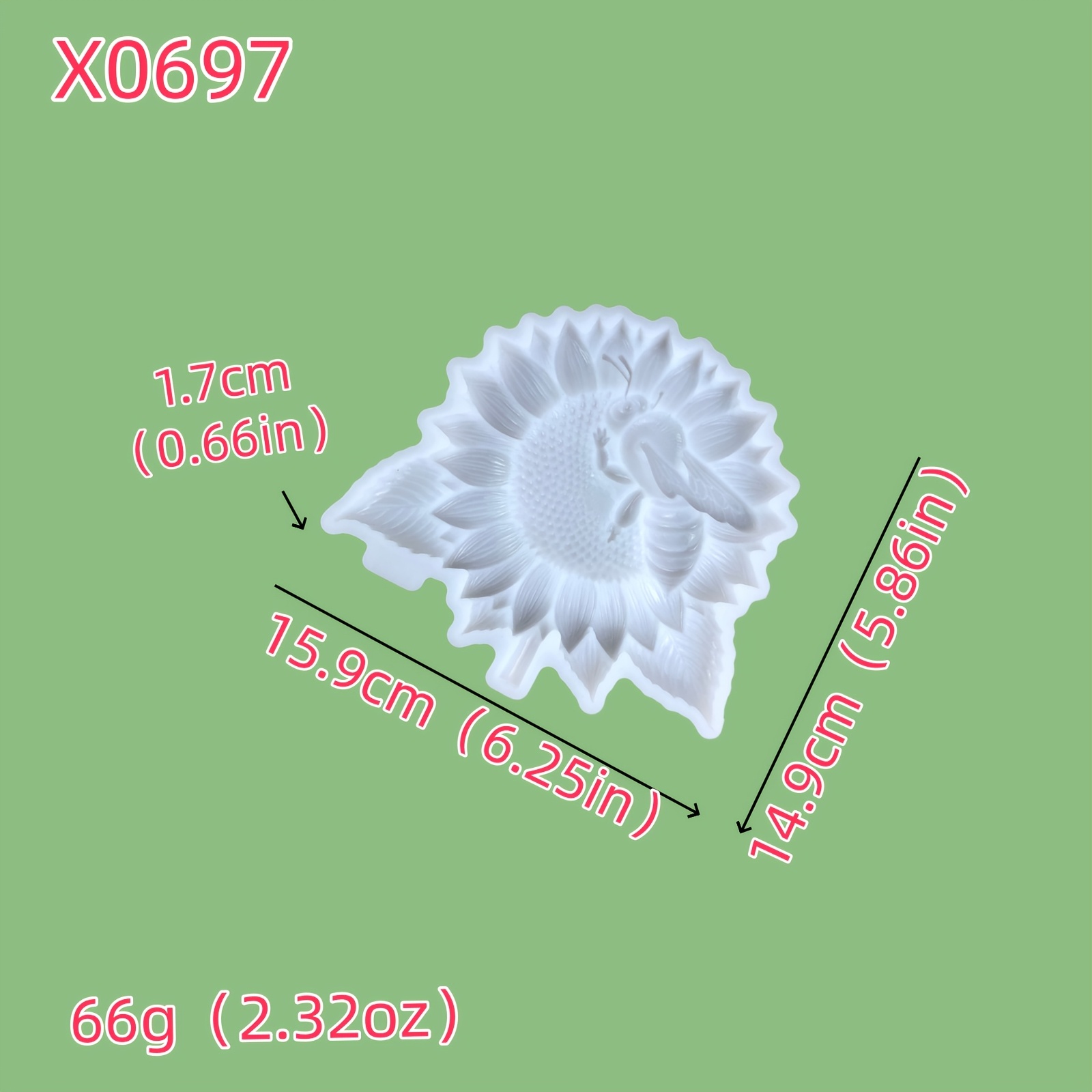 TEMU Moule DIY en silicone résine pour décoration murale semi-tridimensionnelle et ornement de bureau Abeille , Moule de fleur de de printemps