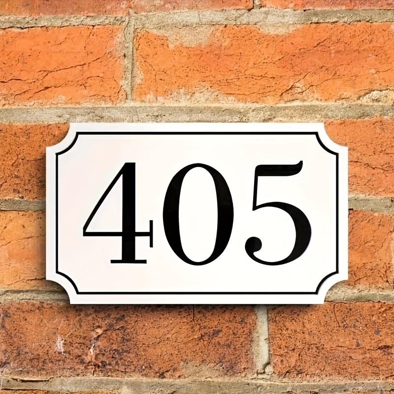 TEMU [2d Flat] Personalized Wall-mounted Decorations, Custom House Number Plaques, And White Signs, And Waterproof Durable Acrylic Door Signs