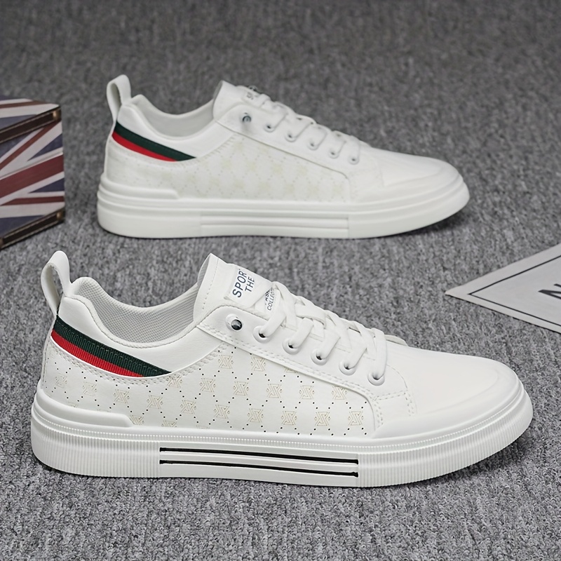 Image of Breathable Men's Skate Shoes, Casual Low-top Sneakers For Men, Stylish Streetwear Footwear