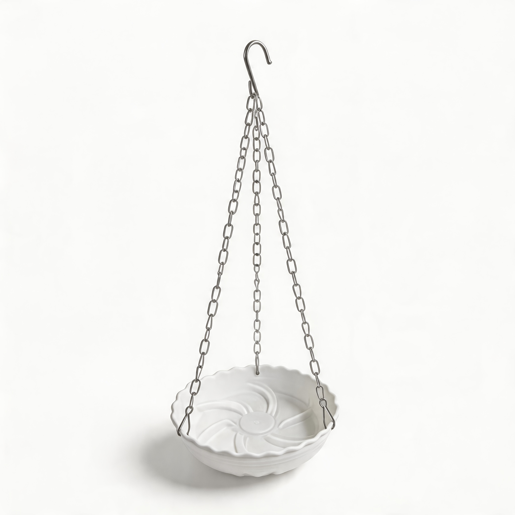 Hanging Bird Feeder & Bird Bath Tray - 2-in-1 Plastic Platform For , Decorative Scalloped , Weatherproof Outdoor Garden Decor For , Blue Jays & Small Birds