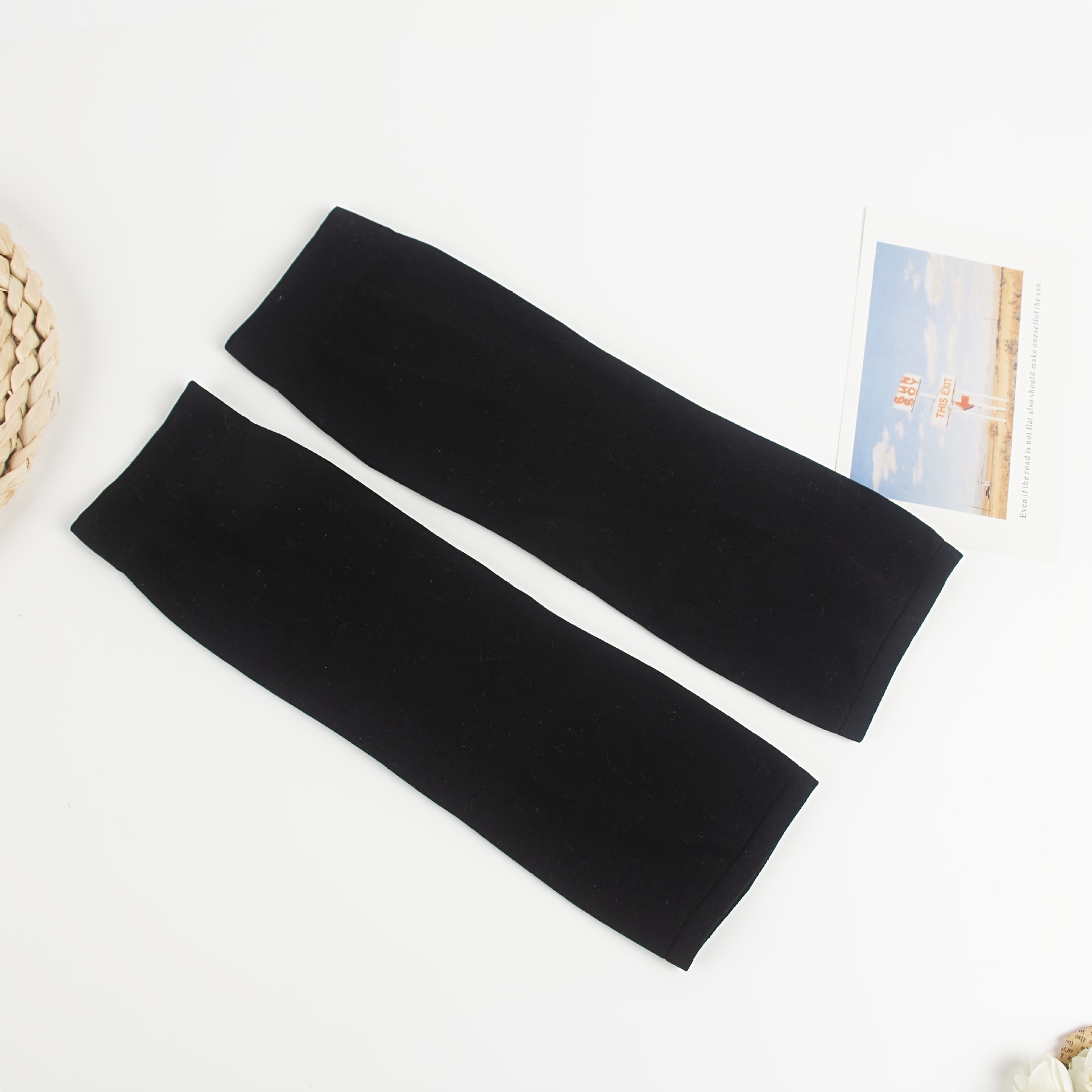 TEMU 2 piezas de calentadores de piernas ultrafinos, para rodillas, protecciones térmicas unisex para piernas, soporte para tobillos, para codos,