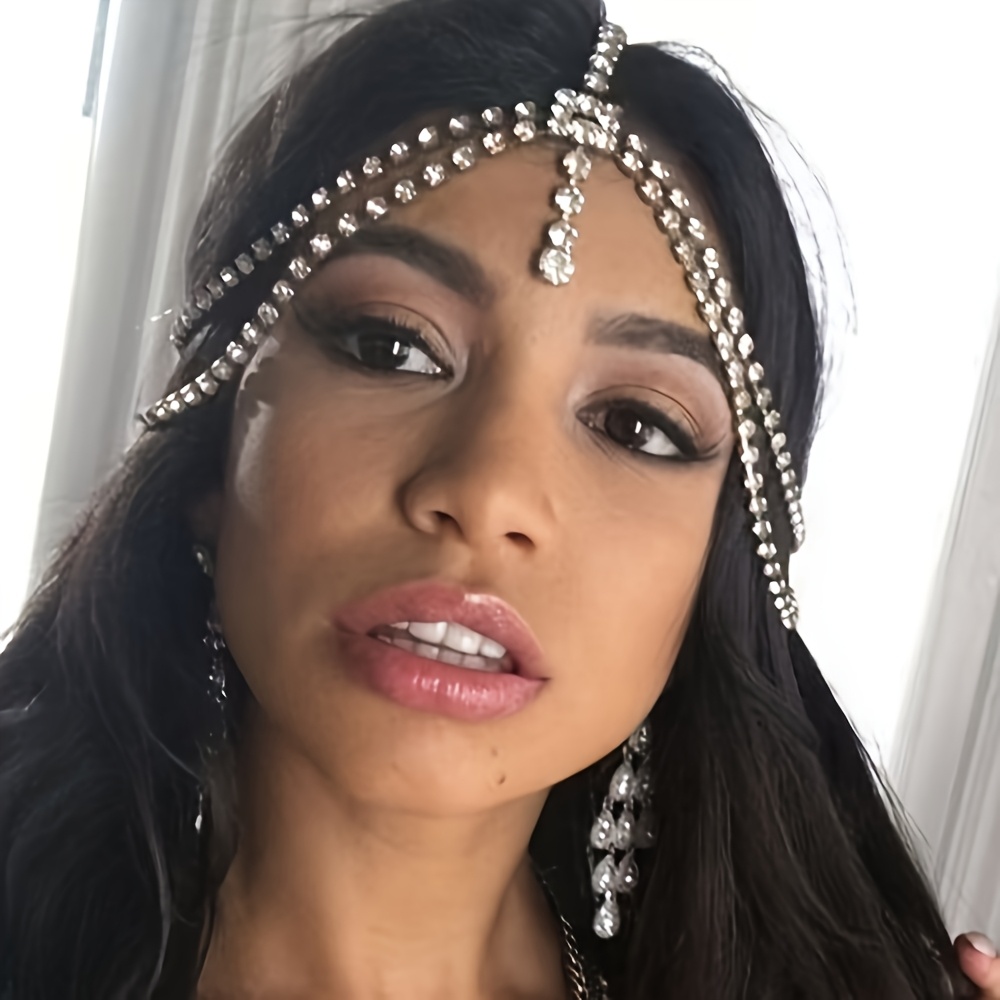 Bohemian Rhinestone Bridal Headpiece for Weddings