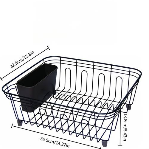 1 metal stainless steel drain bowl tray rack drying rack drying rack with spoon fork cylinder kitchen countertop storage rack sink storage rack