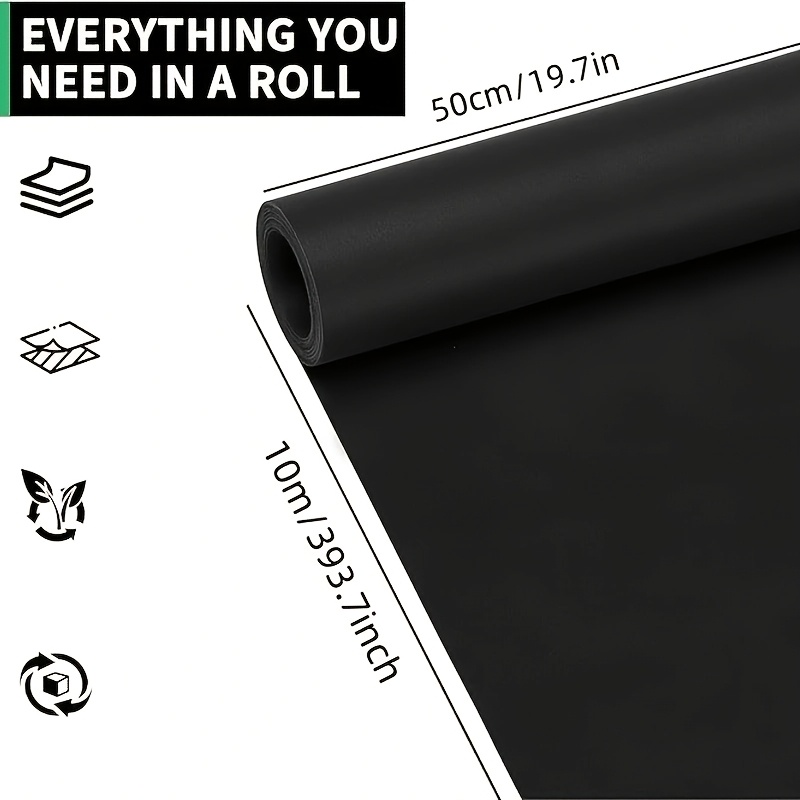 Black Paper Roll - 1pc, No Tube Core For Diy Crafts, Gift Wrapping, Sketching & Floral Arrangements
