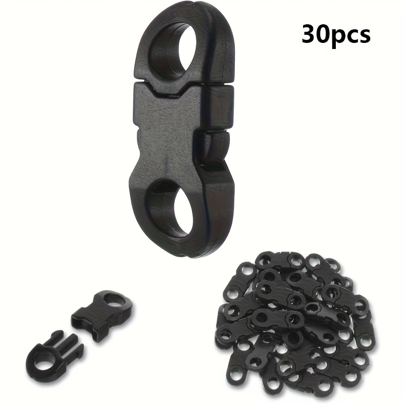 30pcs Paracord Buckles Breakaway Clasples Bracelet Buckles Quick Release 6mm Side Release Plastic For Bracelet Diy Crafts Bag Necklace Backpack Paracord Accessories