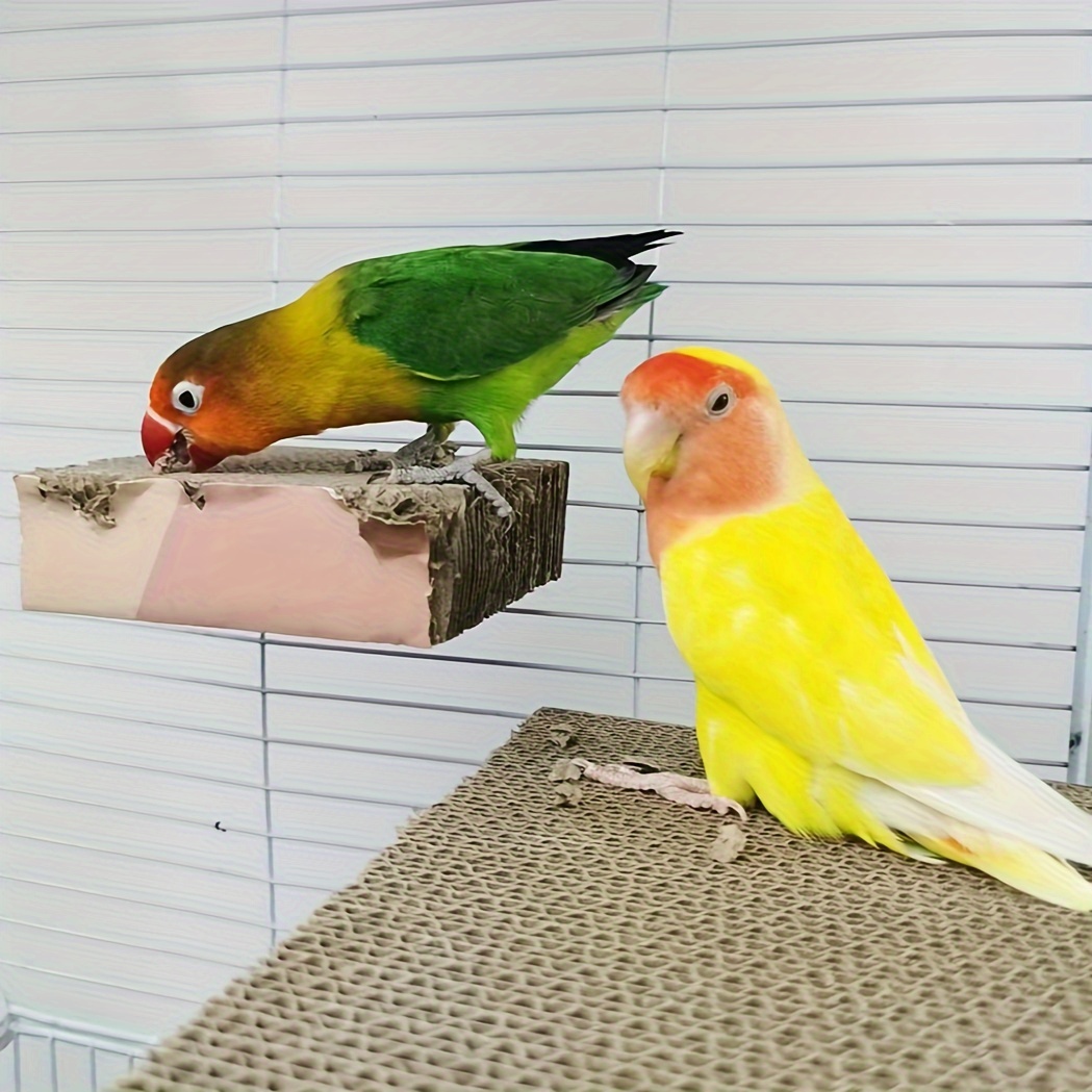 

Bird Parakeet Toy: Parakeet Chewing Cardboard Platform Bird Perch Board Parakeet Nesting Stand Bird Cage Accessories Bird Parakeet Favorite Chewing Toy