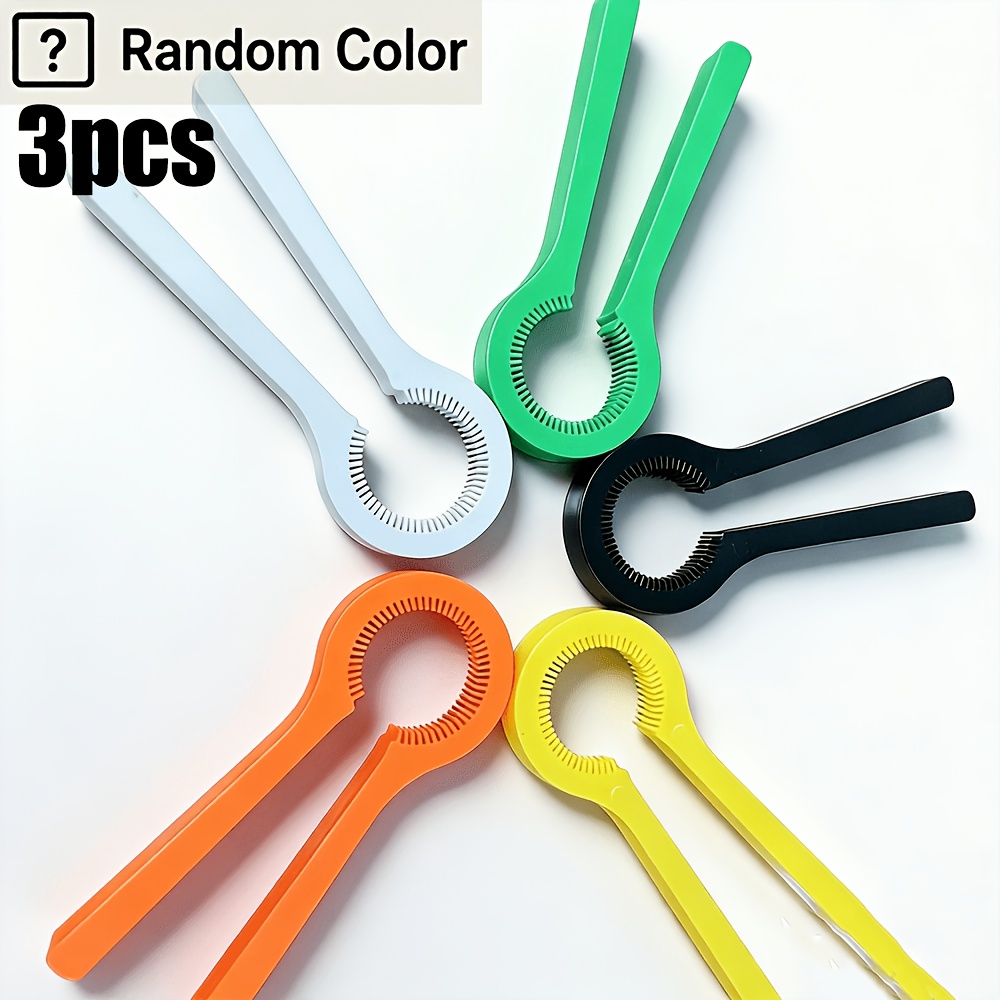 Image of 3pcs Set, Multi-functional Bottle Opener In Random Colors, Non-slip Lid Opener, Labor- Bottle Opener For The Elderly, Beverage Bottle Opener, Bottle Cap Opener Artifact For, Kitchen Gadget