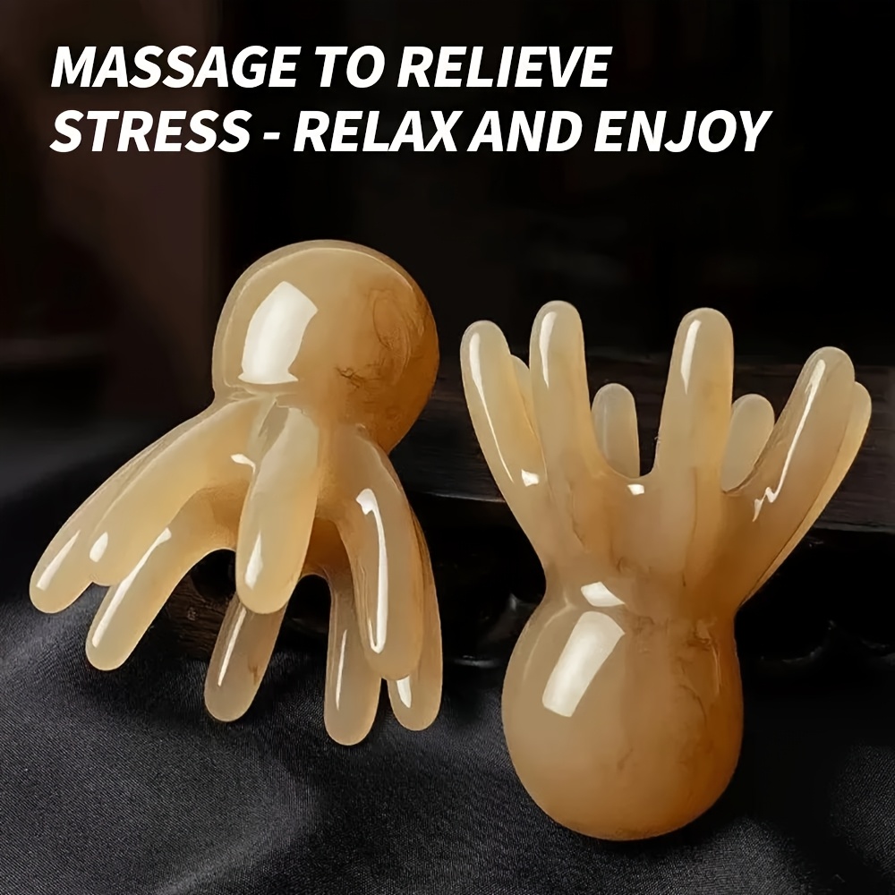 Transparent Plastic Octopus Head Massage Comb, 1pc/3pcs/6pcs