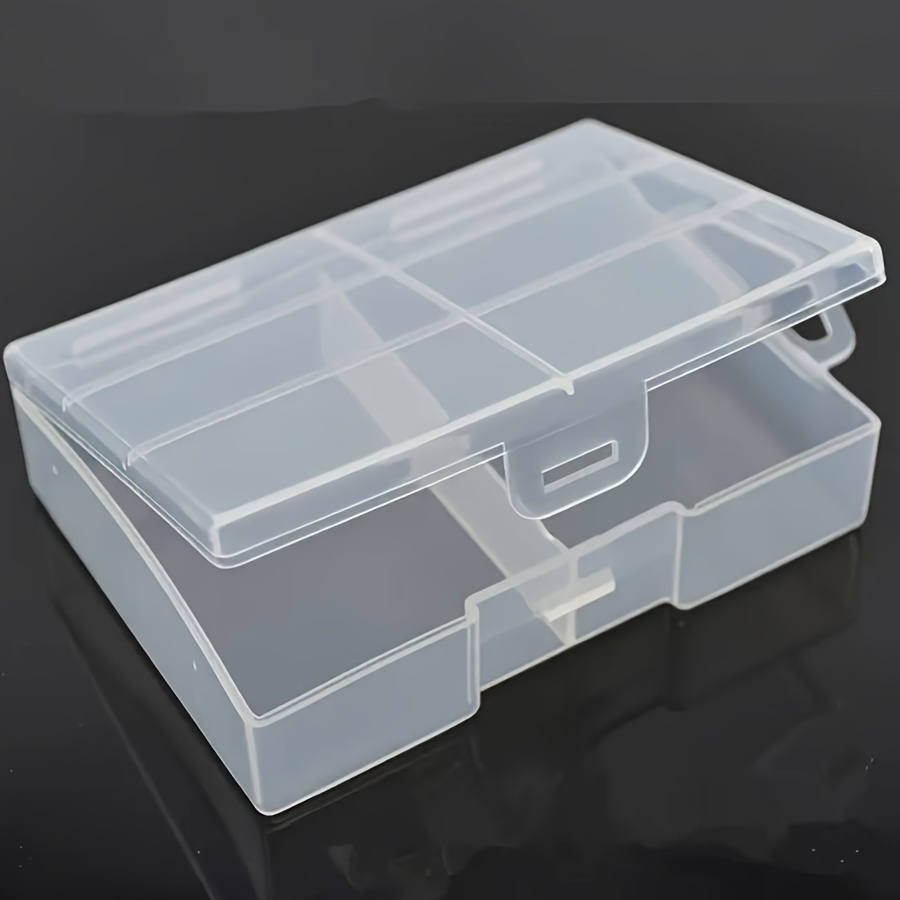 Sturdy Transparent Clear Battery Organizer Box - Holds 24 AA or 24 AAA, Durable, Portable, and Space-Saving Storage Solution for Home, Garage, and Factory Supplies No Power Required