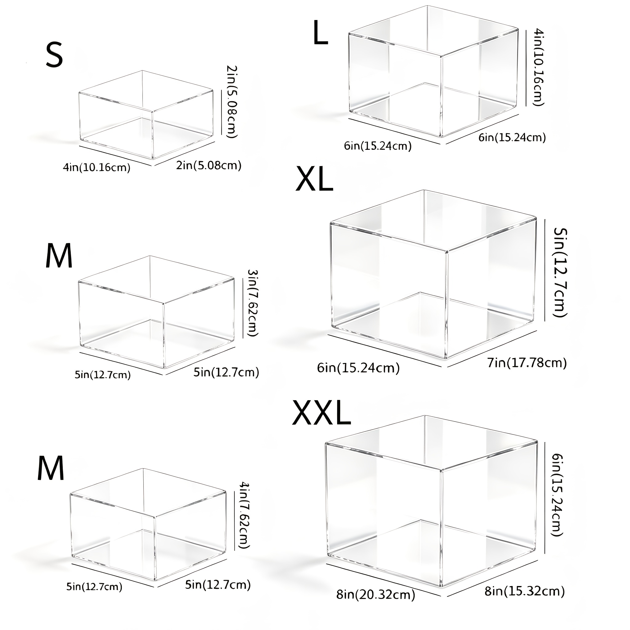 6pcs Nesting Buffet Rack - Space- Stackable Design And Hollow Bottom Structure - Tiered (from 5in To 8in) - Multi-tier Display Stand Suitable For Dessert Tables, Weddings, And Retail