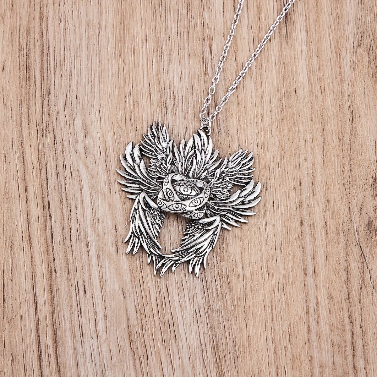 TEMU Collier Pendentif Œil & Ailes du d'Inspiration Vintage - Accessoire de Mode pour et Cadeaux