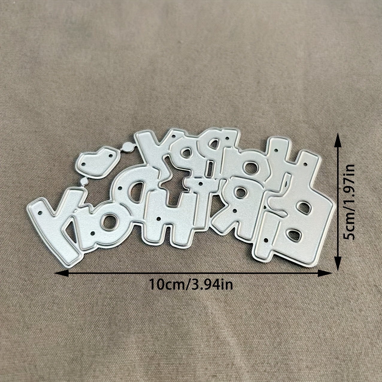 TEMU 1pc Happy Birthday Metal Cutting Dies, Diy Scrapbooking Embossing Die Cut, Handmade Greeting Card Making Metal Stencil, Gift Card Making Tools