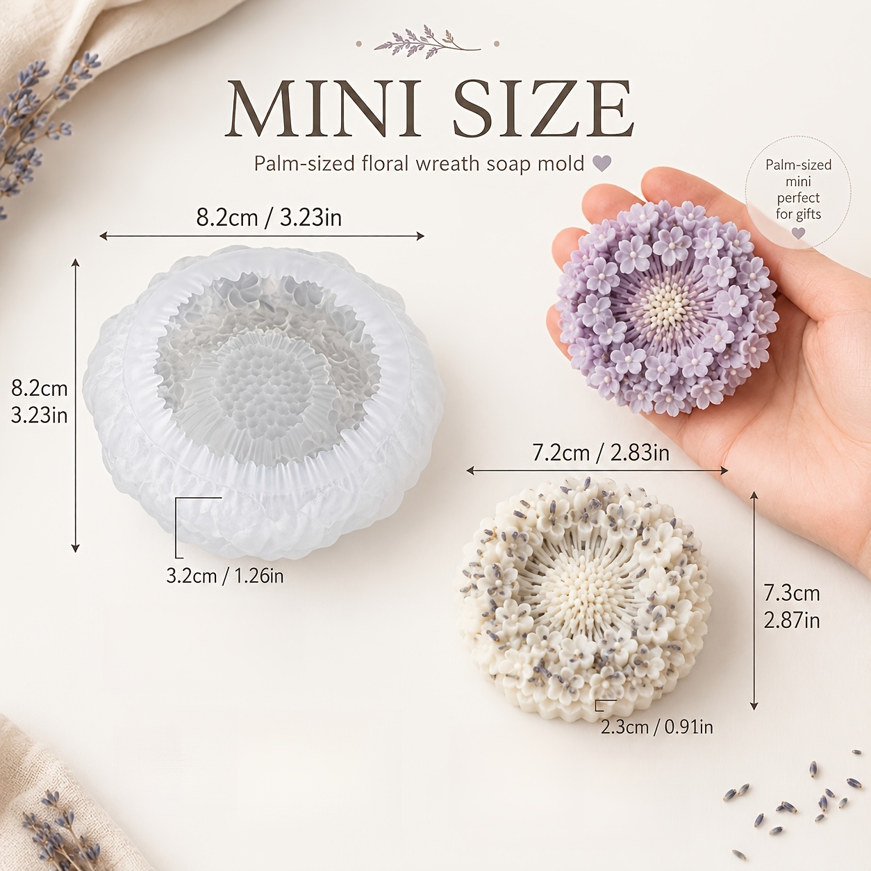 Image of Reusable Hydrangea Flower Silicone Mold Suitable For Resin, Plaster, Wax - 3 Petal Texture Demolding, Diy Crafts, Candles, Diffuser Stones, Tabletop Decor For Easter, Mother's Day Gifts, Decoration ()