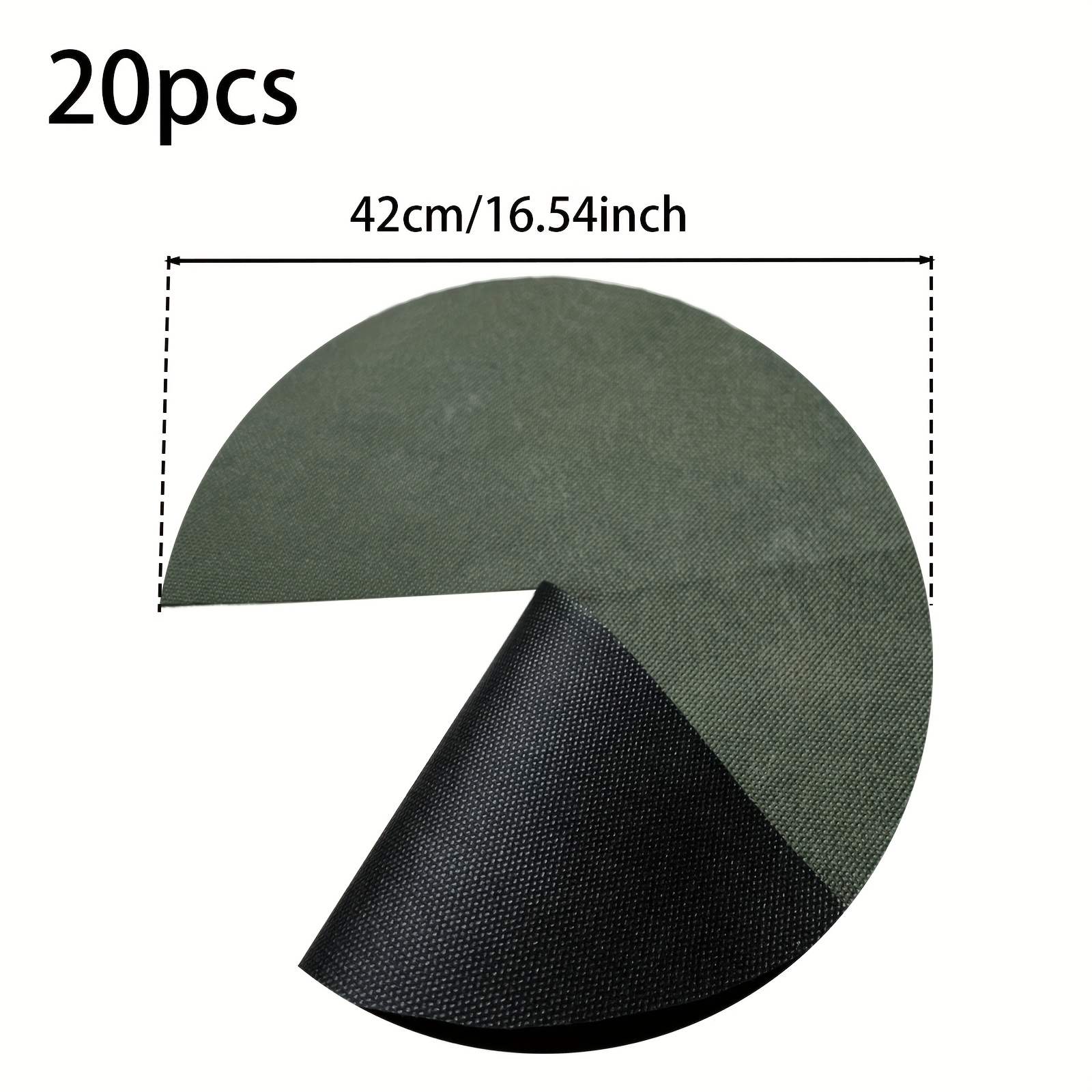 Image of 20-pcs Reusable Green-back Tree Protector Rings - Non-woven Weed Barrier Mats, Round Grass Resistant Gardening Fabric For Root Protection, Ideal For Planting And
