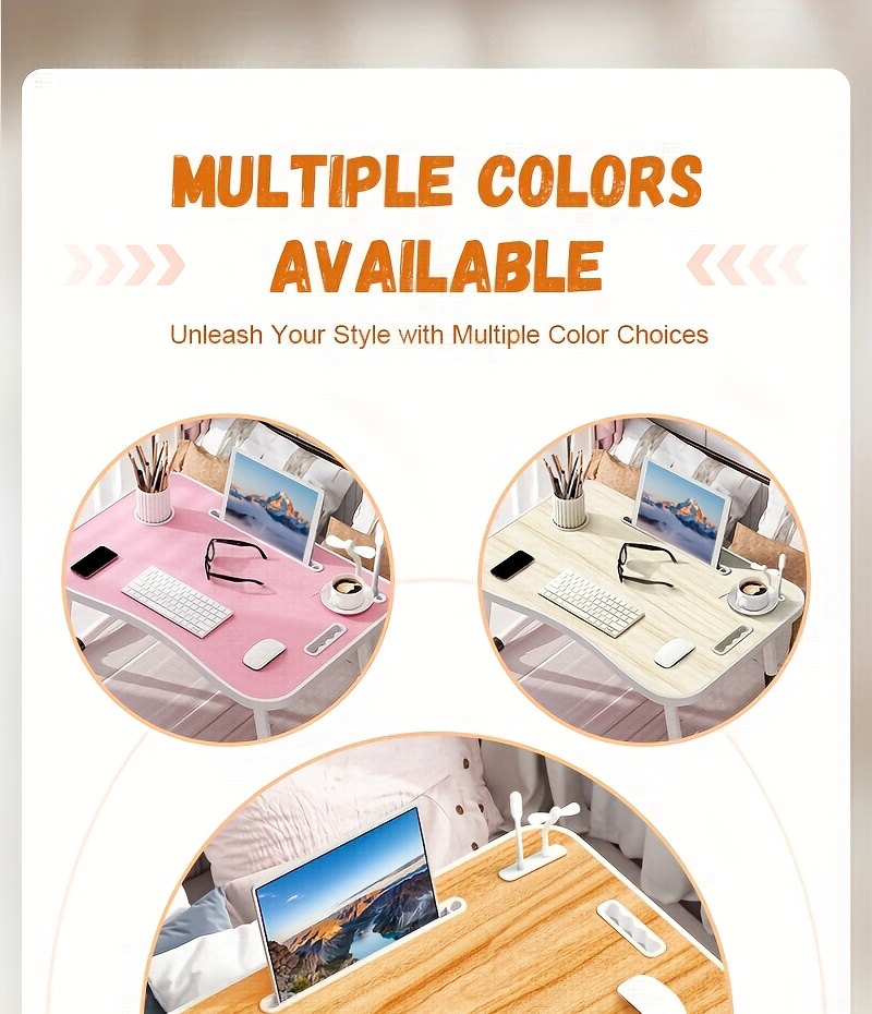 Extra Large Portable Laptop Folding Desk - Study Table, Sturdy and Durable, Ideal for Reading, Writing, and Eating on Beds, Sofas, and Floors. Multi-functional Tray Stand, Bed Table, Laptop Desk, No Assembly Required, Perfect Holiday Gift