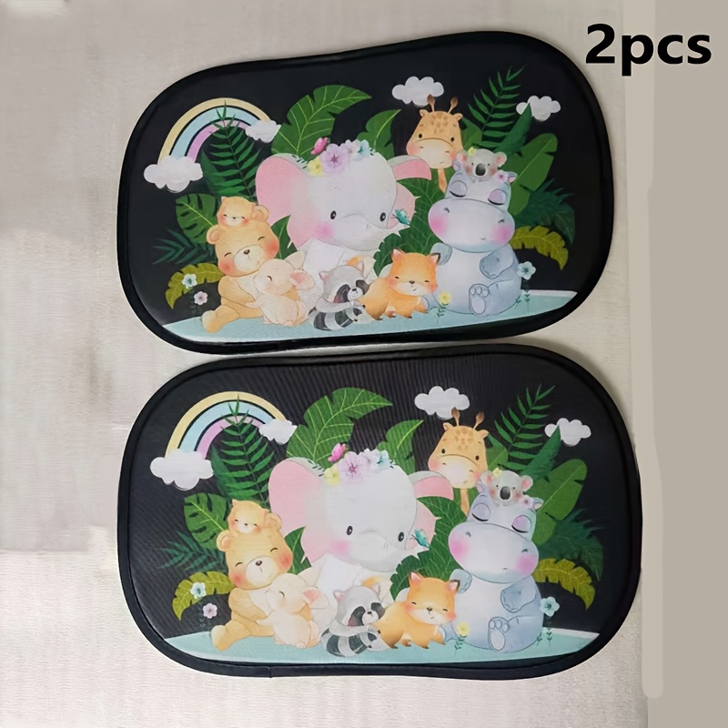 2pcs Car Sunshade Side Window Visor, Automotive Sunshade For Front And Rear Windows, Cute Cartoon Static Cling Sunshades, Visor Use